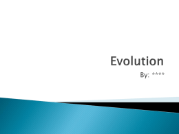 Evolution - Course