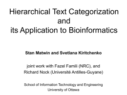 Hierarchical Text Categorization and Its Evaluation