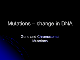 Chromosomal mutations