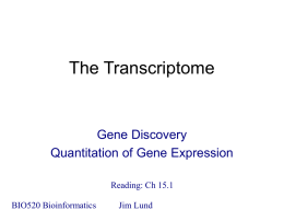 Transcriptome - Nematode bioinformatics. Analysis tools and data