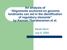 An analysis of “Alignments anchored on genomic landmarks can aid