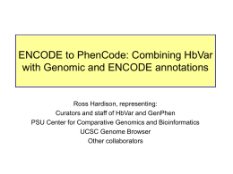 HbVar_PhenCode - Center for Comparative Genomics and