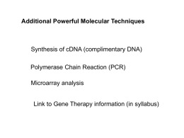 cDNA libraries, Microarray Analysis