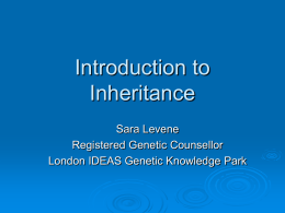 Introduction to Inheritance - Goring & Woodcote Medical Practice