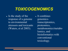 TOXICOGENOMICS