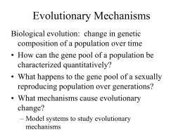 Evolutionary Mechanisms