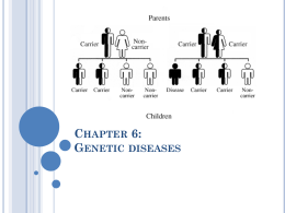 Chapter 6: Genetic diseases