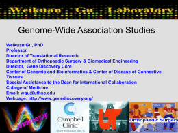 Genome Wide Association Studies