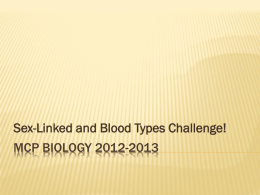 Sex-Linked Blood types Problems