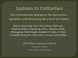 2016-01 Plant and Animal Genome XXIV Conference