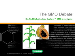 The GMO Debate - Bio-Rad