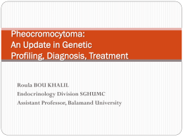 Pheocromocytoma: An Update in Genetic Profiling, Diagnosis