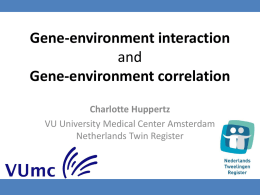 Gene-environment correlation