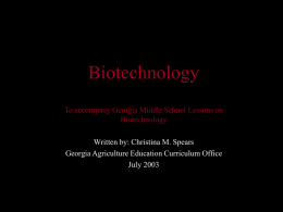 Unit 19 - Biotechnology