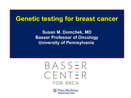 Genetic testing for breast cancer