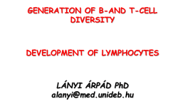 and T-cell diversity_Development of lymphocytes_LAx