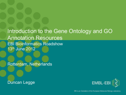 ontology annotation - European Bioinformatics Institute