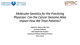Molecular Genetics for the Practicing Physician