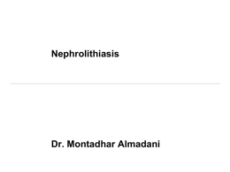 Nephrolithiasis Dr. Montadhar Almadani