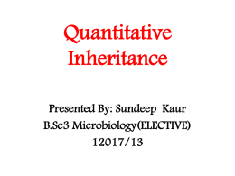 Quantitative Inheritance