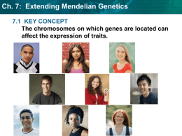 Ch. 7: Extending Mendelian Genetics