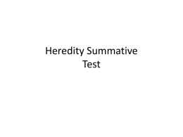 Heredity Test March 27