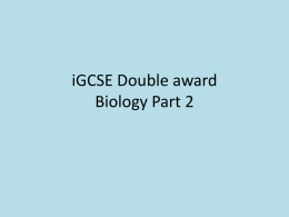 iGCSE Additional Science Biology Part 2