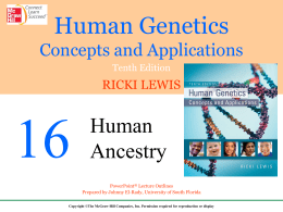 Human Genetics - Chapter 16