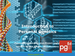 Today`s topics: What is personal genetics