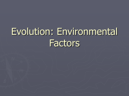 Evolution: Environmental Factors