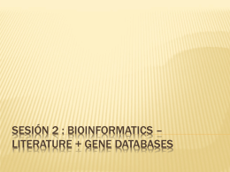 Sesión 1 : Bioinformatics