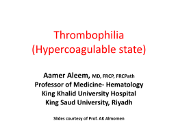 Thrombophilia Med 341 Momen