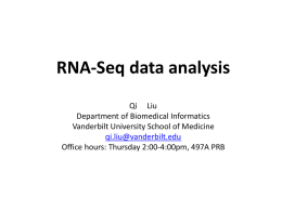 RNA-Seq data analysis - Vanderbilt University