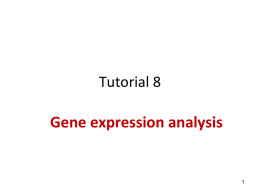 Tutorial_7 (2016) - Gene Expressionx