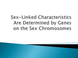 Sex-Linked Characteristics