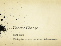 Mechanisms of genetic changex