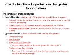 How the function of a protein can change due to a mutation?