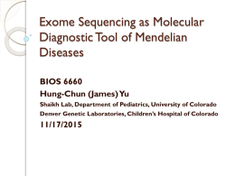 Exome Sequencing as Molecular Diagnostic Tool