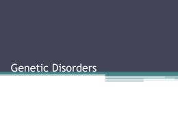 Genetic Disordersx
