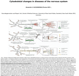 Cytoskeletal changes in diseases of the nervous system Alexandra