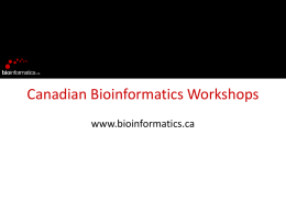 PPTX - Bioinformatics.ca