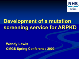 Development of a mutation screening service for ARPKD