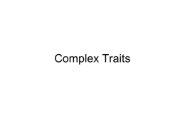 Complex Traits
