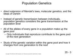 Population Genetics - Kennesaw State University | College of