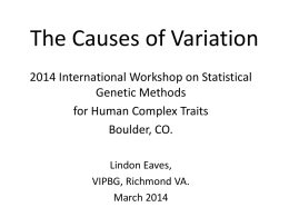 Causes of variation Boulder 2014x