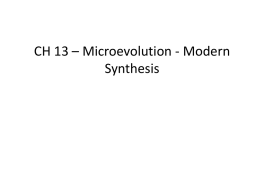 CH 13 * Microevolution - Chadwick School: Haiku Learning