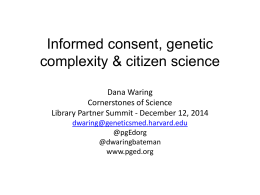 Informed consent, genetic complexity and