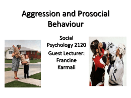 Aggression - Social Cognition Lab