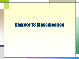 Chapter 18 Classificationx