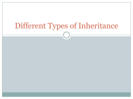 Different Types of Inheritance